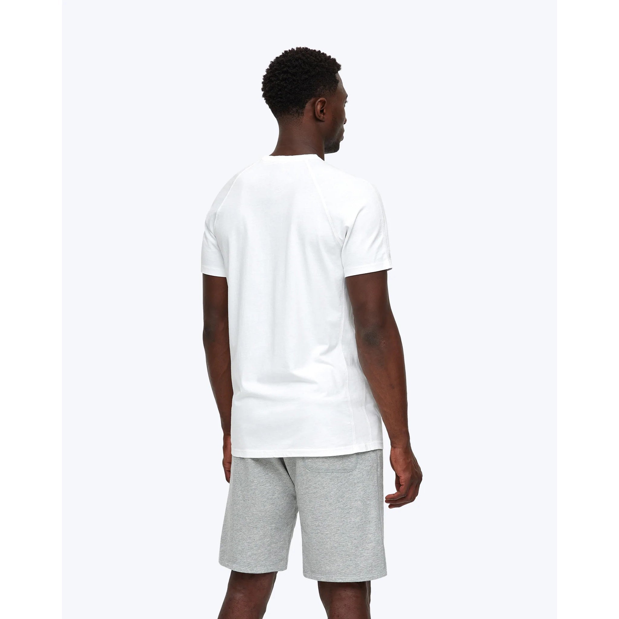 Reigning Champ Ringspun Jersey Short Sleeve Henley Tee White Core RC-1073-WHT - CLOTHING - Canada