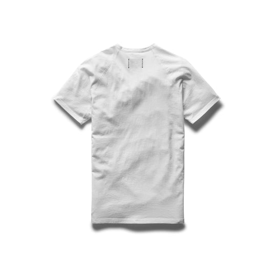 CLOTHING - Reigning Champ Ringspun Jersey Short Sleeve Henley Tee White Core RC-1073-WHT