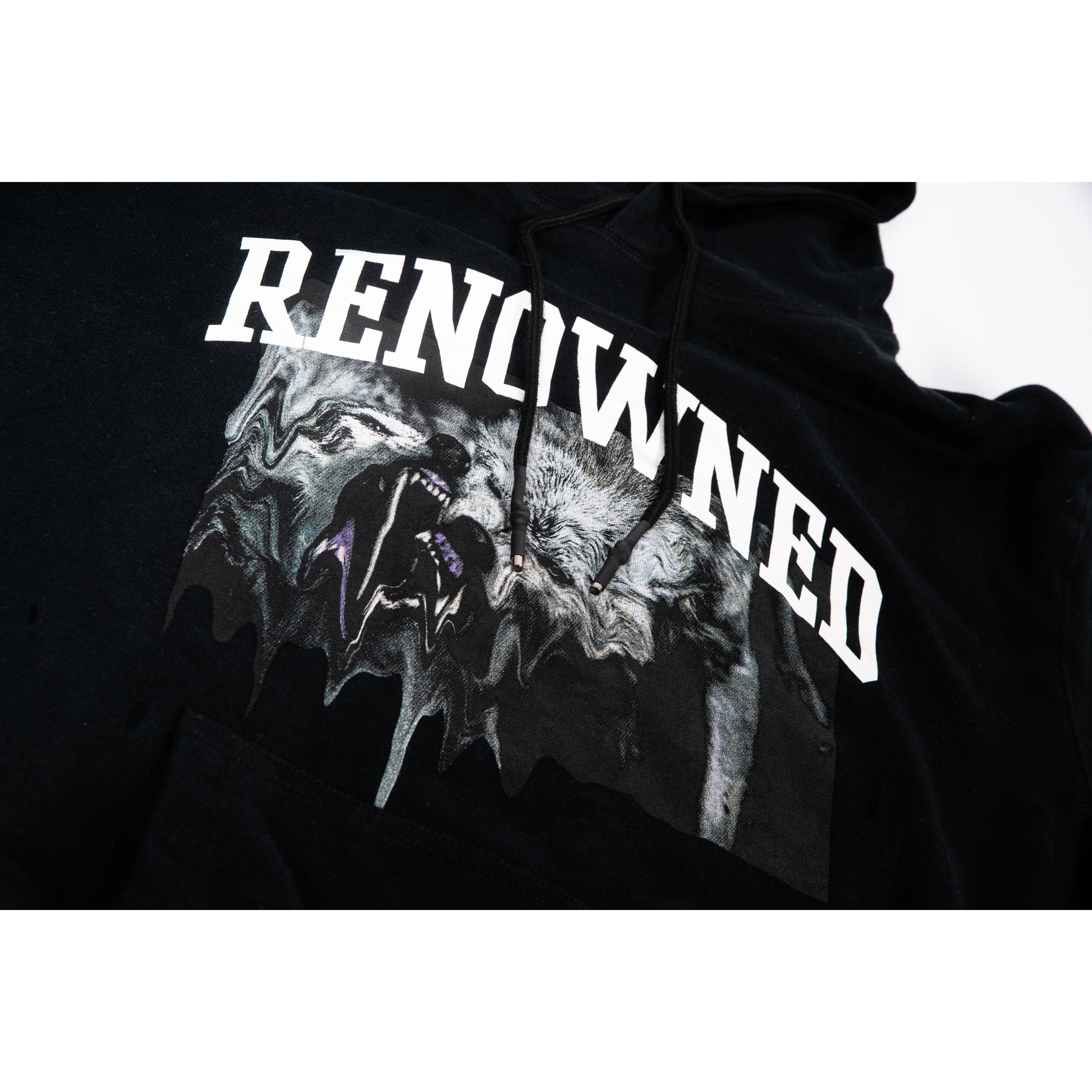 Renowned Wolves In Paradise Hoody Black Men RD126 Secondary image