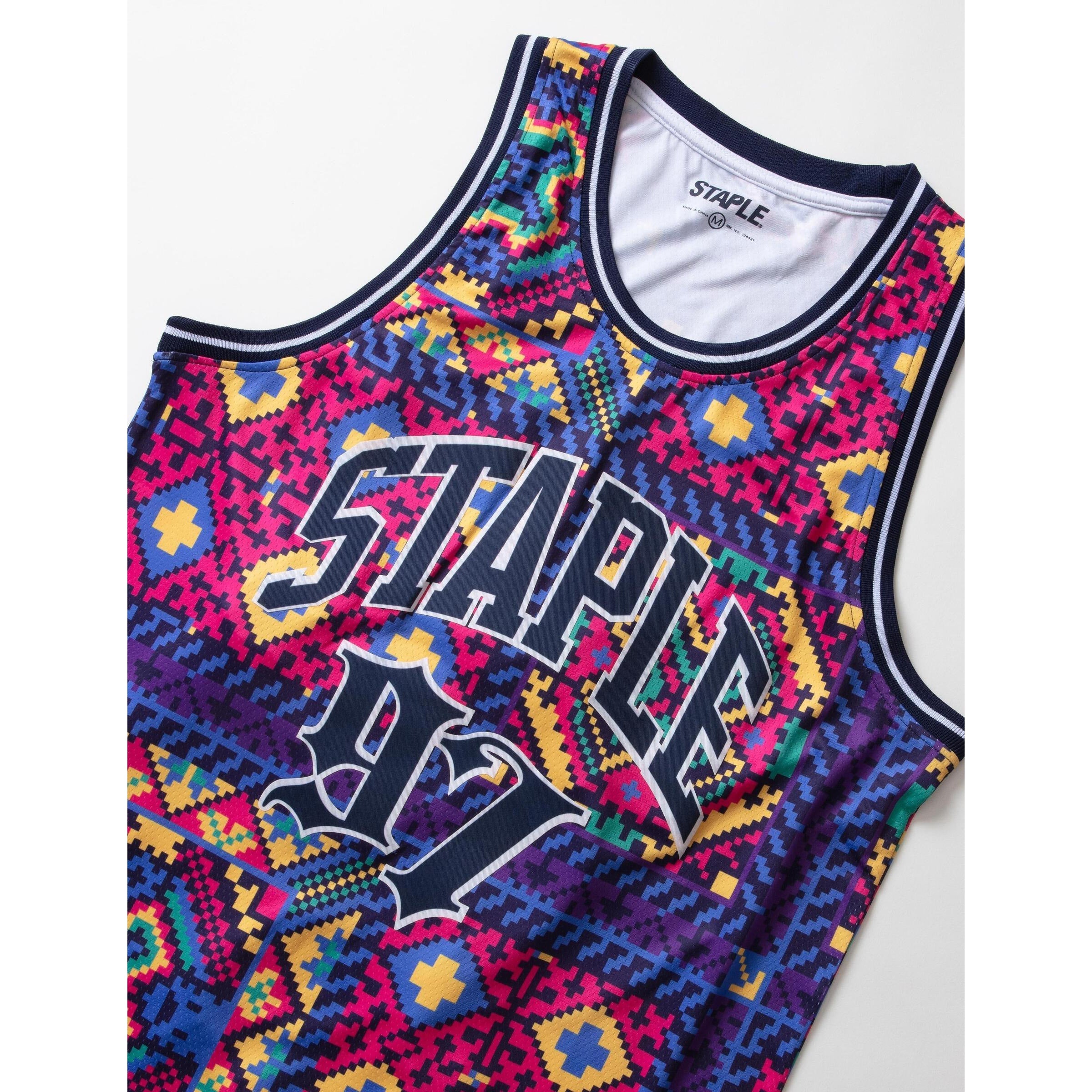 Staple Men Mesh Basketball Jersey Purple 2206C6978-PUR - TOPS - Canada