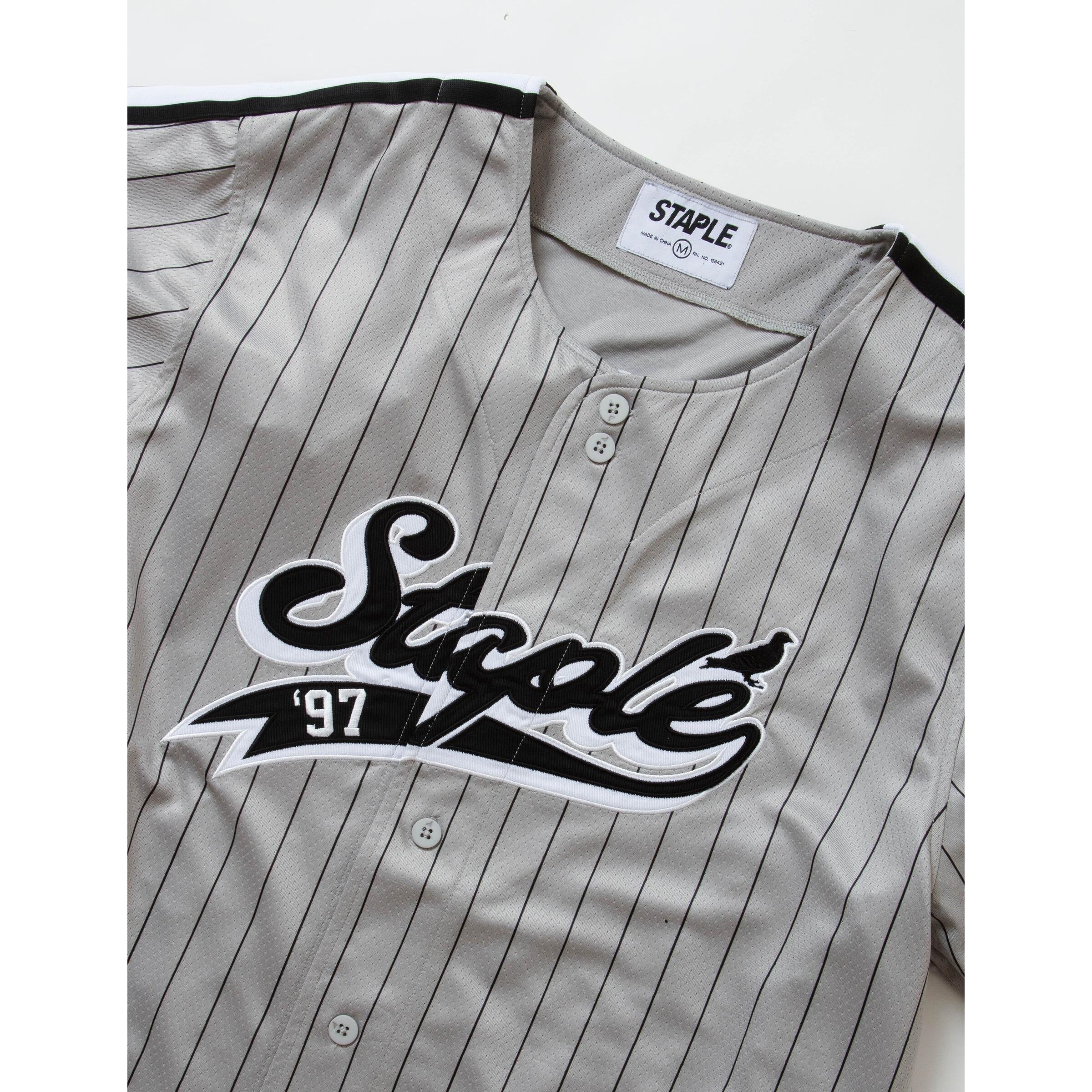 Staple Men Stadium Baseball Jersey Grey 2205C6966-GRY - TOPS - Canada