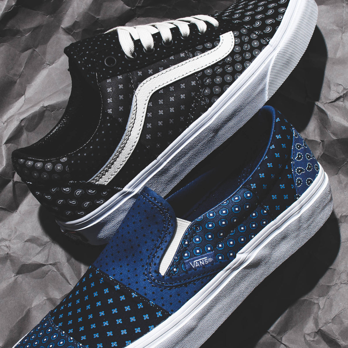Vans Men UA Old Skool Patchwork Black VN0A3WKT9XJ1 - FOOTWEAR - Canada