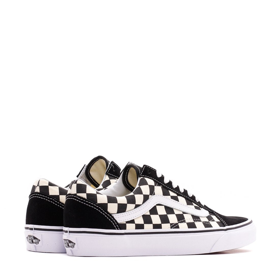 Old Skool Sneakers in Checkerboard Floral Blanc de Blanc