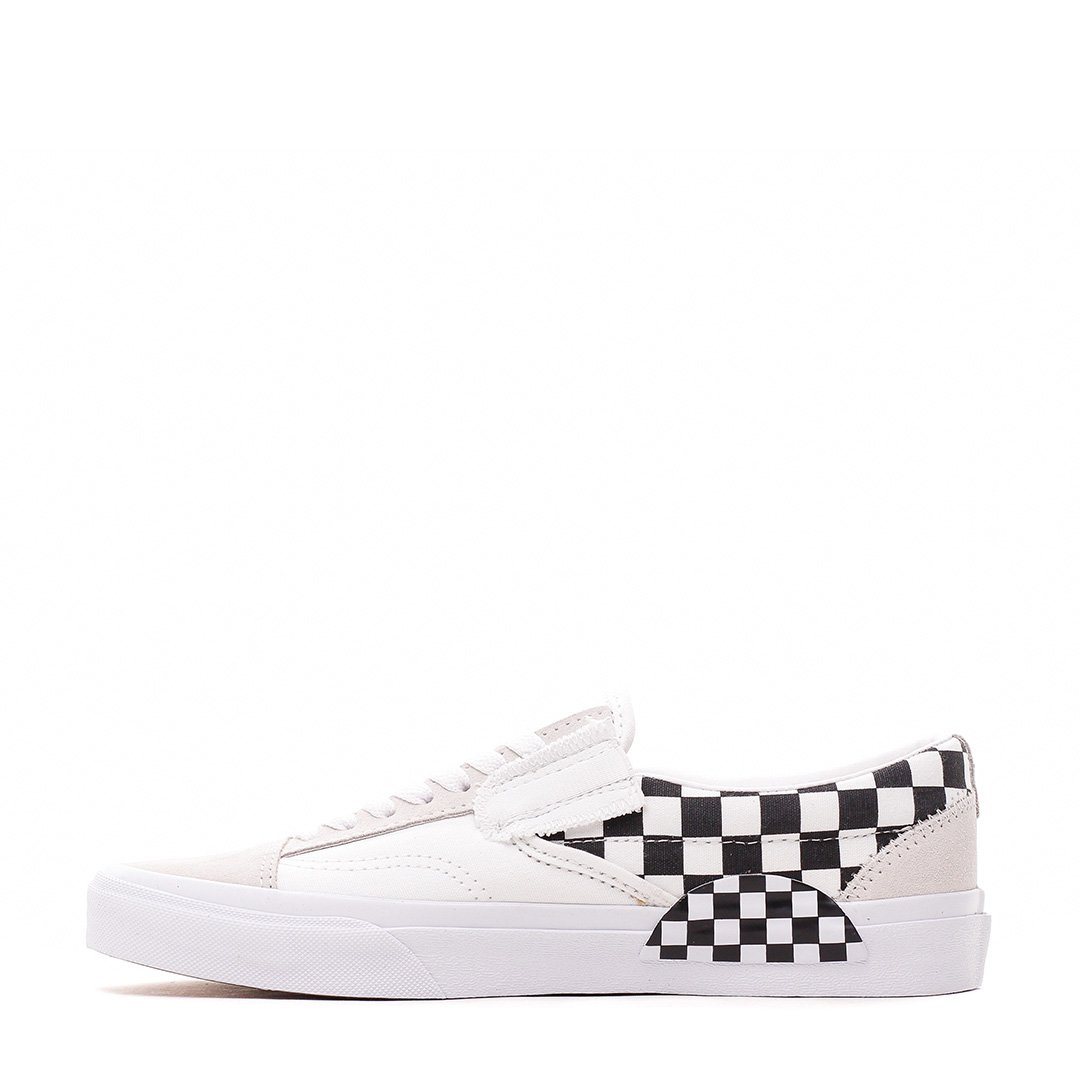 FOOTWEAR - Vans UA Slip-On CAP Checkerboard White Black Men VN0A3WM527I
