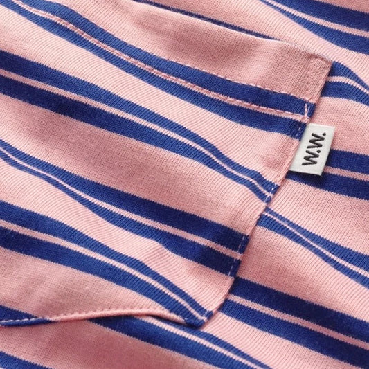 Wood Wood Men Bobby Striped T-Shirt Dusty Pink - T-SHIRTS - Canada