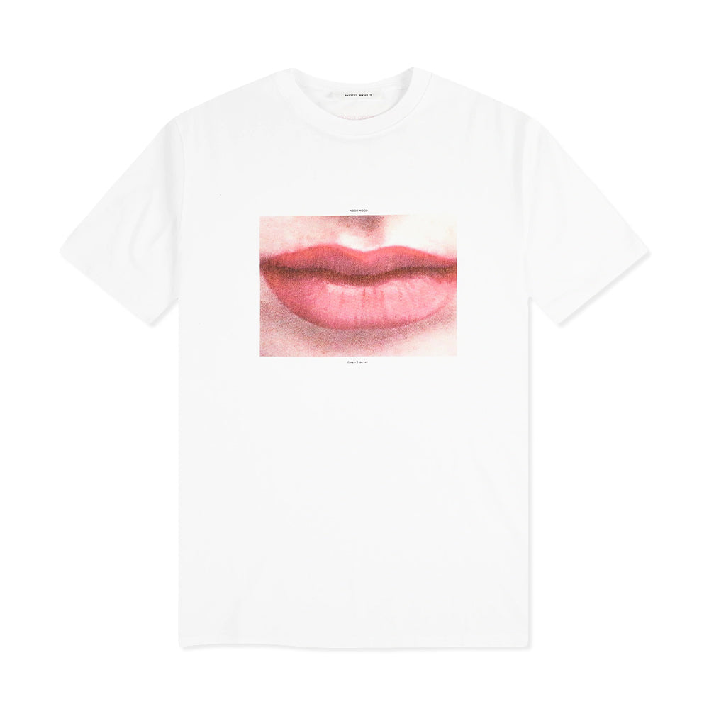 Wood Wood Men Sami CS Kiss T-Shirt White - T-SHIRTS - Canada Main image